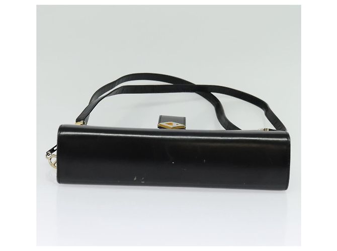 Borsa a Spalla Christian Dior in Pelle Nera e Oro Auth BA4359 Nero D'oro - vista 5