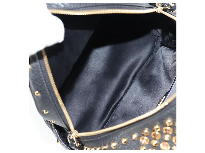 MCM Vicetos Studs Rucksack Leder Schwarz Gold Auth yk19000V Golden - Ansicht 10