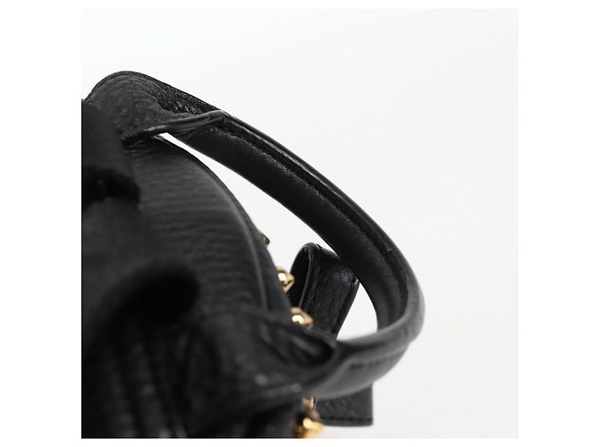 MCM Vicetos Studs Rucksack Leder Schwarz Gold Auth yk19000V Golden - Ansicht 14