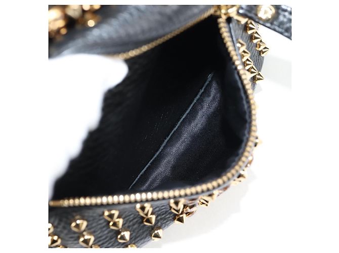 MCM Vicetos Studs Rucksack Leder Schwarz Gold Auth yk19000V Golden - Ansicht 21