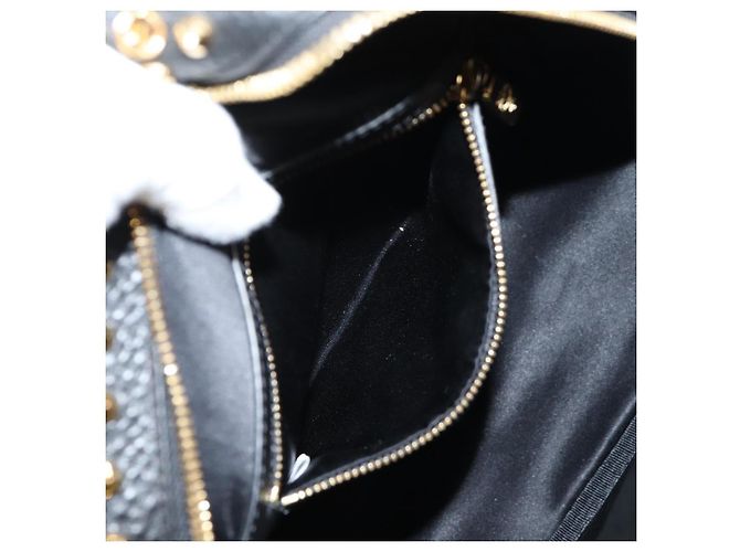 MCM Vicetos Studs Rucksack Leder Schwarz Gold Auth yk19000V Golden - Ansicht 26