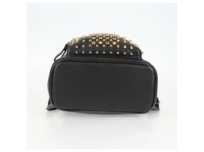 MCM Vicetos Studs Rucksack Leder Schwarz Gold Auth yk19000V Golden - Ansicht 5