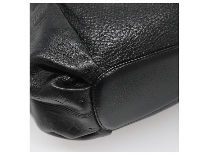 Borsa a Spalla in Pelle MCM Vicetos Logogram 2way Nera Auth 133981 Nero - vista 13