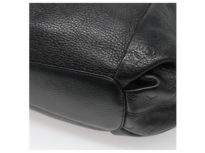Borsa a Spalla in Pelle MCM Vicetos Logogram 2way Nera Auth 133981 Nero - vista 14
