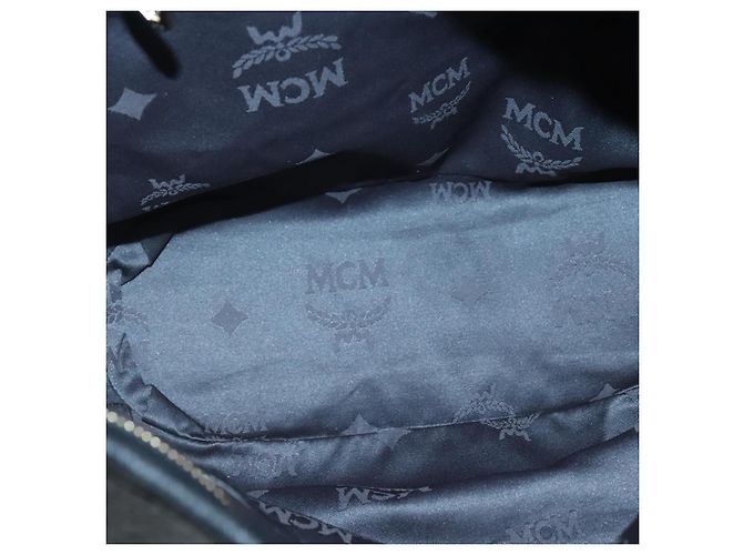 Borsa a Spalla in Pelle MCM Vicetos Logogram 2way Nera Auth 133981 Nero - vista 18