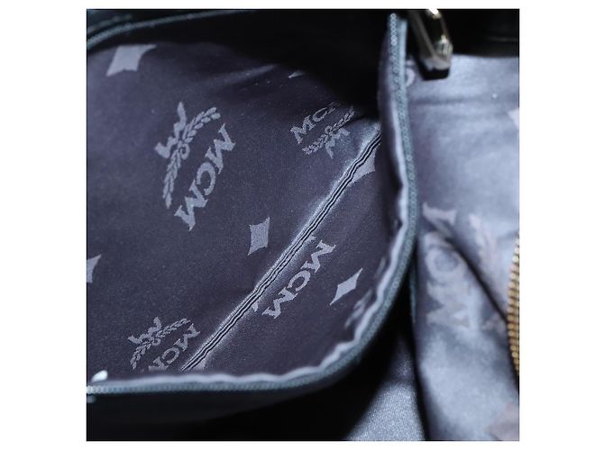 Borsa a Spalla in Pelle MCM Vicetos Logogram 2way Nera Auth 133981 Nero - vista 21