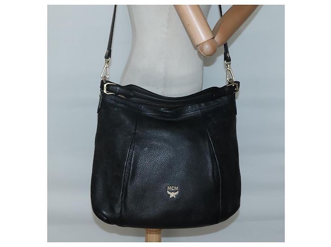 Borsa a Spalla in Pelle MCM Vicetos Logogram 2way Nera Auth 133981 Nero - vista 22