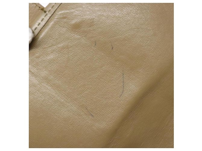 Saint Laurent Borsa a Spalla in PVC Pelle Beige Grigio Auth bs28744 Marrone - vista 16