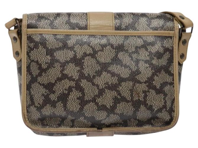 Saint Laurent Borsa a Spalla in PVC Pelle Beige Grigio Auth bs28744 Marrone - vista 3