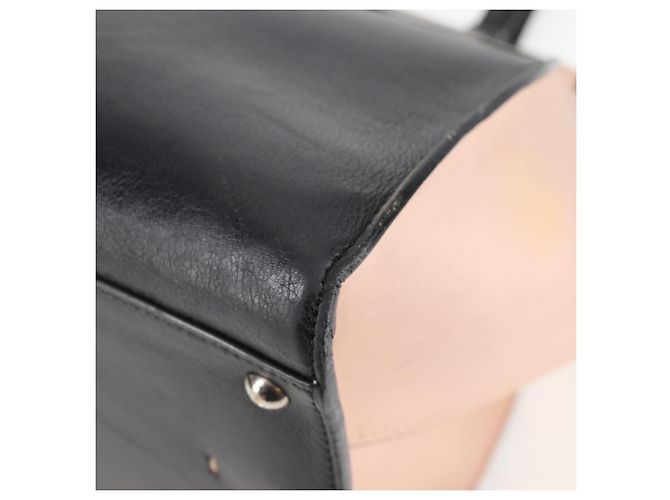 Borsa Toilojour in pelle nera e argento FENDI Auth bs28474 Nero - vista 17
