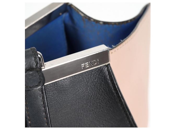 Borsa Toilojour in pelle nera e argento FENDI Auth bs28474 Nero - vista 18