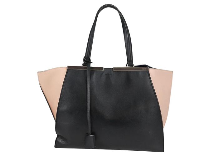 Borsa Toilojour in pelle nera e argento FENDI Auth bs28474 Nero - vista 2