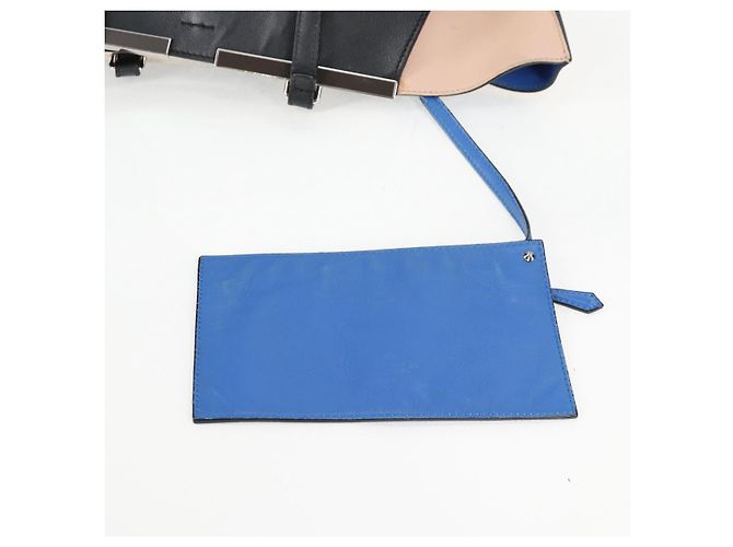 Borsa Toilojour in pelle nera e argento FENDI Auth bs28474 Nero - vista 29