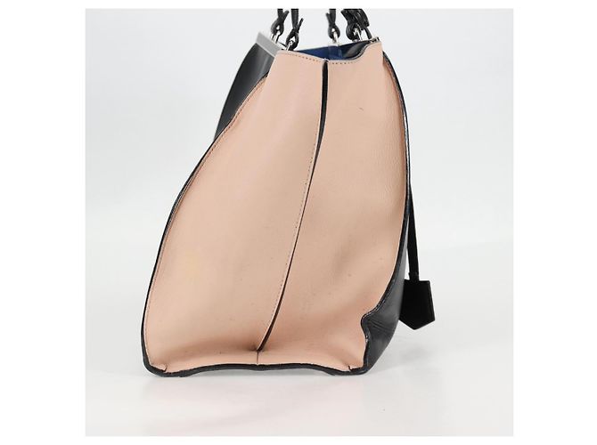 Borsa Toilojour in pelle nera e argento FENDI Auth bs28474 Nero - vista 6