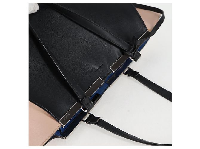 Borsa Toilojour in pelle nera e argento FENDI Auth bs28474 Nero - vista 8