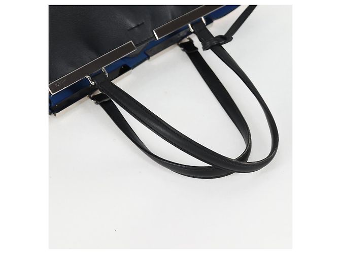 Borsa Toilojour in pelle nera e argento FENDI Auth bs28474 Nero - vista 9