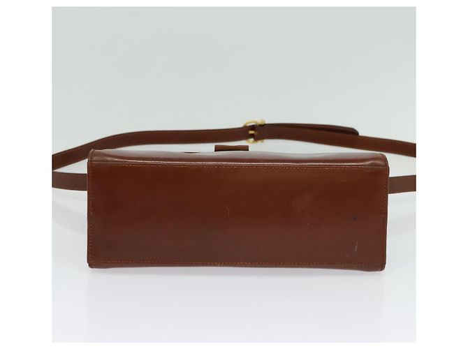 Borsa a mano in pelle Salvatore Ferragamo Vala 2 in 1 Marrone Oro Auth bs28714 D'oro - vista 11