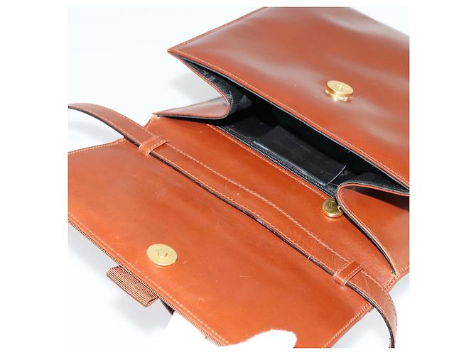 Borsa a mano in pelle Salvatore Ferragamo Vala 2 in 1 Marrone Oro Auth bs28714 D'oro - vista 17