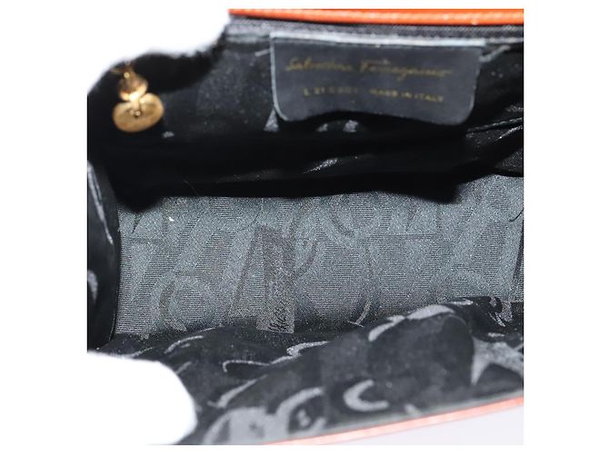 Borsa a mano in pelle Salvatore Ferragamo Vala 2 in 1 Marrone Oro Auth bs28714 D'oro - vista 19
