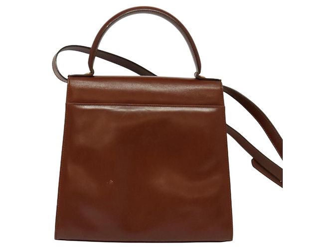 Borsa a mano in pelle Salvatore Ferragamo Vala 2 in 1 Marrone Oro Auth bs28714 D'oro - vista 3
