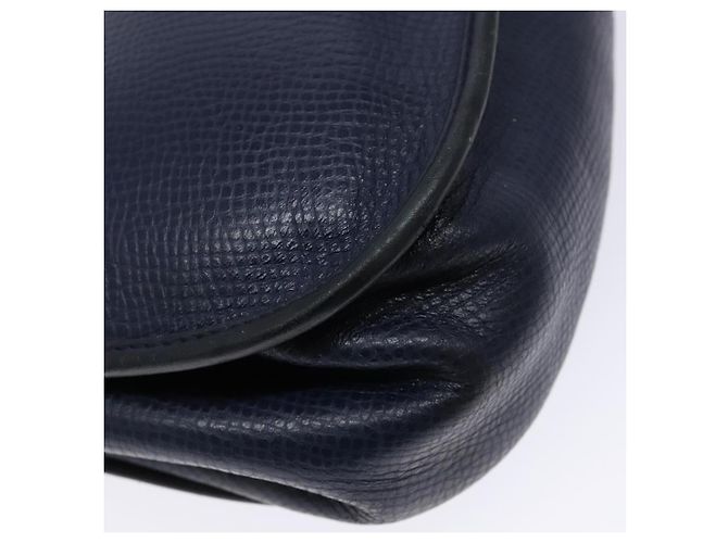 Borsa a Spalla Christian Dior in Pelle Blu Navy Oro Auth bs28726 D'oro - vista 13