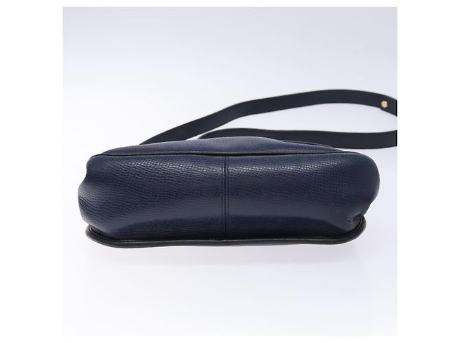 Borsa a Spalla Christian Dior in Pelle Blu Navy Oro Auth bs28726 D'oro - vista 9