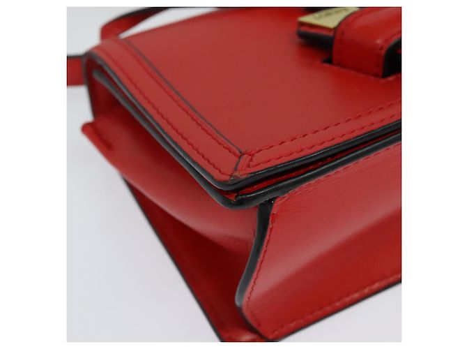 Borsa a Spalla LOEWE Barcelona in Pelle Rossa Oro Auth 138556 Rosso D'oro - vista 14