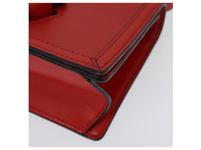 Borsa a Spalla LOEWE Barcelona in Pelle Rossa Oro Auth 138556 Rosso D'oro - vista 15