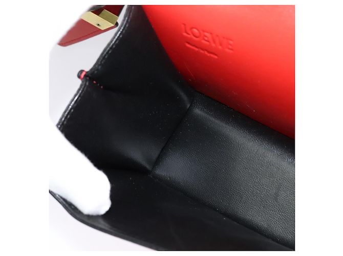 Borsa a Spalla LOEWE Barcelona in Pelle Rossa Oro Auth 138556 Rosso D'oro - vista 20