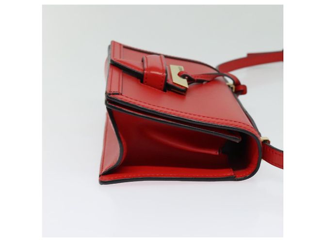 Borsa a Spalla LOEWE Barcelona in Pelle Rossa Oro Auth 138556 Rosso D'oro - vista 4
