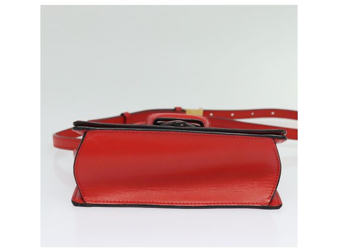 Borsa a Spalla LOEWE Barcelona in Pelle Rossa Oro Auth 138556 Rosso D'oro - vista 5