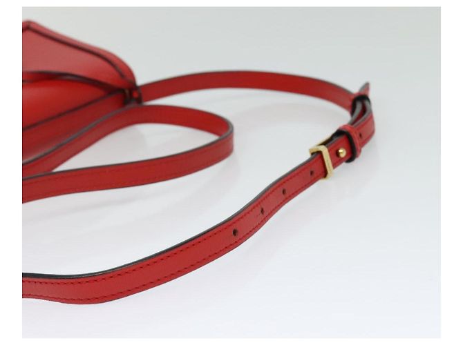 Borsa a Spalla LOEWE Barcelona in Pelle Rossa Oro Auth 138556 Rosso D'oro - vista 7