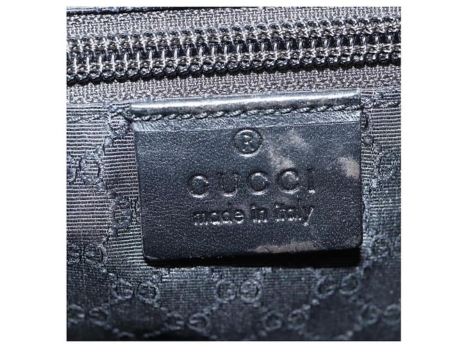 Borsa a Spalla GUCCI Nylon Nero Argento 73955 Auth bs28449 - vista 19