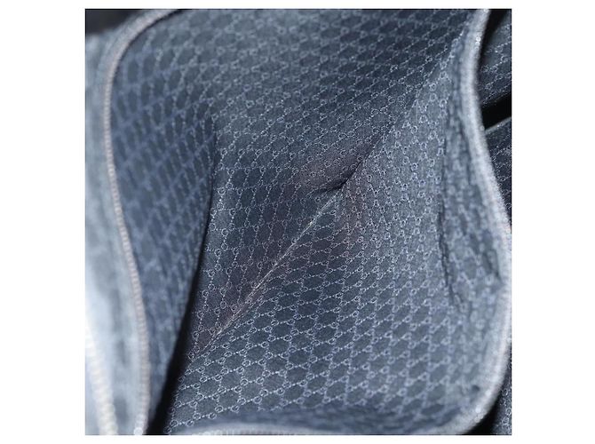 Borsa a Spalla GUCCI Nylon Nero Argento 73955 Auth bs28449 - vista 24