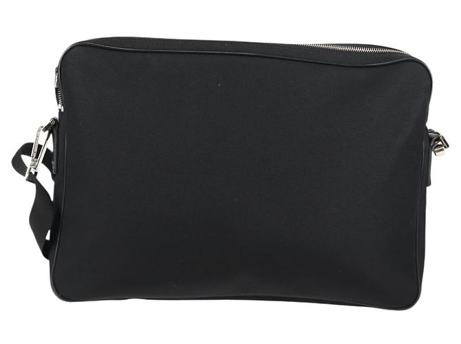 Borsa a Spalla GUCCI Nylon Nero Argento 73955 Auth bs28449 - vista 3
