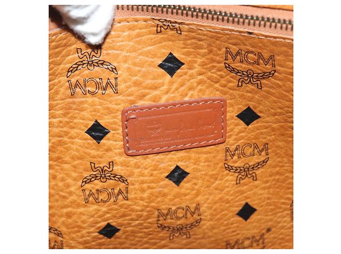 Borsa tote MCM Logogram Vicetos in pelle PVC marrone e oro Auth bs28523 D'oro - vista 16