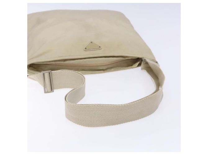 Sac à épaule Prada en nylon beige Auth bs28381 - vue 7