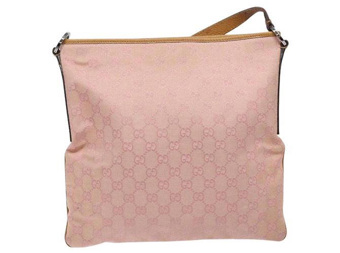 Bolso de Hombro GG Canvas Gucci Rosa Plata 113013 Auth 136109 - vista 13