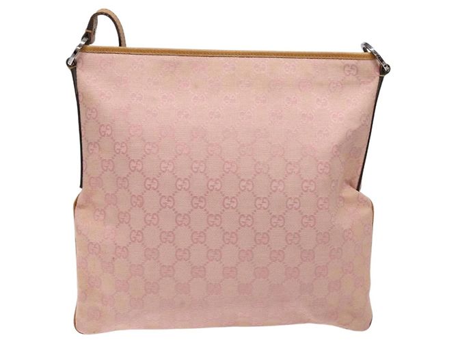 Bolso de Hombro GG Canvas Gucci Rosa Plata 113013 Auth 136109 - vista 2