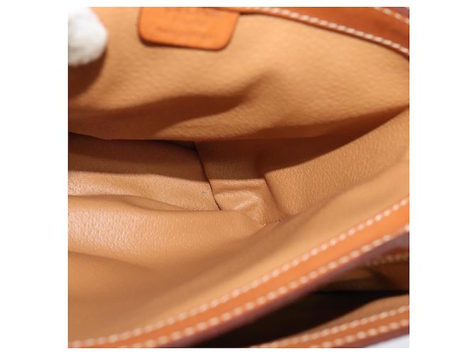 Céline Borsa a Spalla in Tela Macadam CELINE in Pelle PVC Marrone Oro Auth 129705 D'oro - vista 20