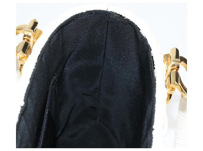 Gancini Handtasche aus Raphia in Weiß und Gold Auth 136858V von Salvatore Ferragamo Golden - Ansicht 23