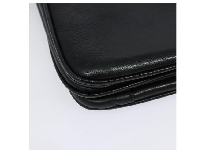 Céline Borsa a Spalla CELINE in Pelle Nera Oro Auth 139445 Nero D'oro - vista 12