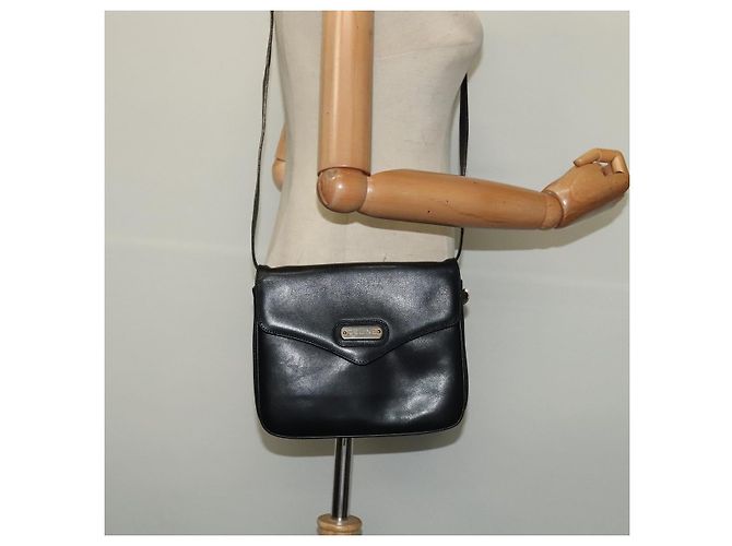 Céline Borsa a Spalla CELINE in Pelle Nera Oro Auth 139445 Nero D'oro - vista 23