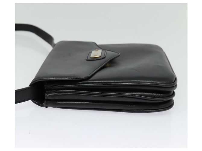 Céline Borsa a Spalla CELINE in Pelle Nera Oro Auth 139445 Nero D'oro - vista 4