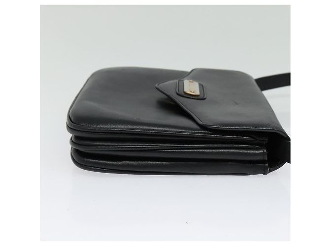 Céline Borsa a Spalla CELINE in Pelle Nera Oro Auth 139445 Nero D'oro - vista 5
