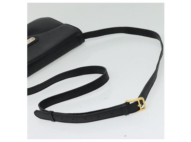 Céline Borsa a Spalla CELINE in Pelle Nera Oro Auth 139445 Nero D'oro - vista 7