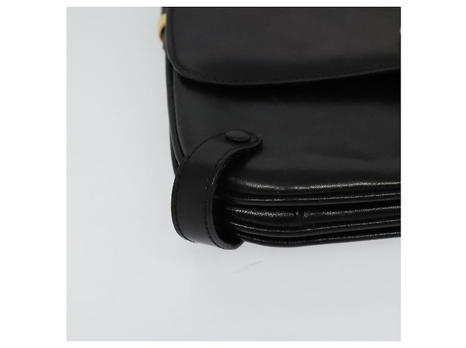 Céline Borsa a Spalla CELINE in Pelle Nera Oro Auth 138409 Nero D'oro - vista 10