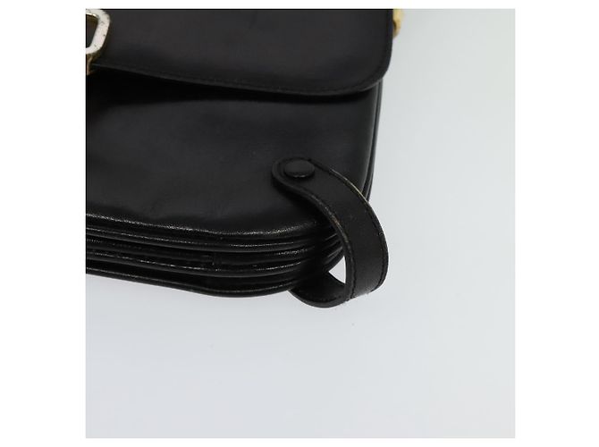 Céline Borsa a Spalla CELINE in Pelle Nera Oro Auth 138409 Nero D'oro - vista 11