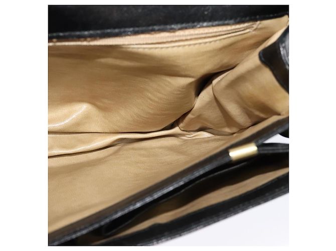 Céline Borsa a Spalla CELINE in Pelle Nera Oro Auth 138409 Nero D'oro - vista 18