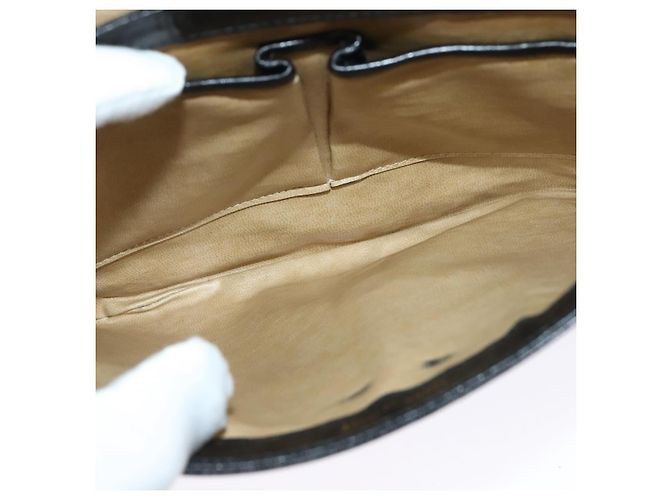 Céline Borsa a Spalla CELINE in Pelle Nera Oro Auth 138409 Nero D'oro - vista 20